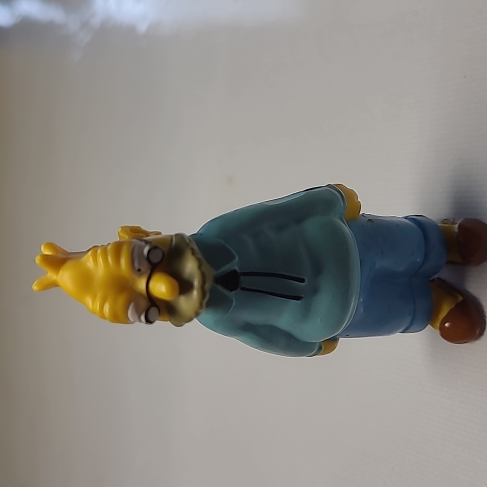 1997 simpsons grandpa pvc figure cake topper 2 1/4"